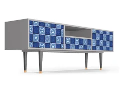Móvel De Tv| Mueble de TV - 170х59х41 cm - T6 - Light Path, Cinza Cinzento
