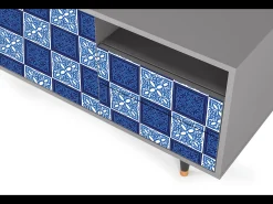 Mueble de TV - 125х56х41 cm - T7 - Light Path, Cinza^ Móvel De Tv