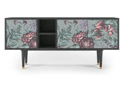 Mueble de TV - 150х69х41 cm - T5 - Light Peonies, Antracite^ Móvel De Tv