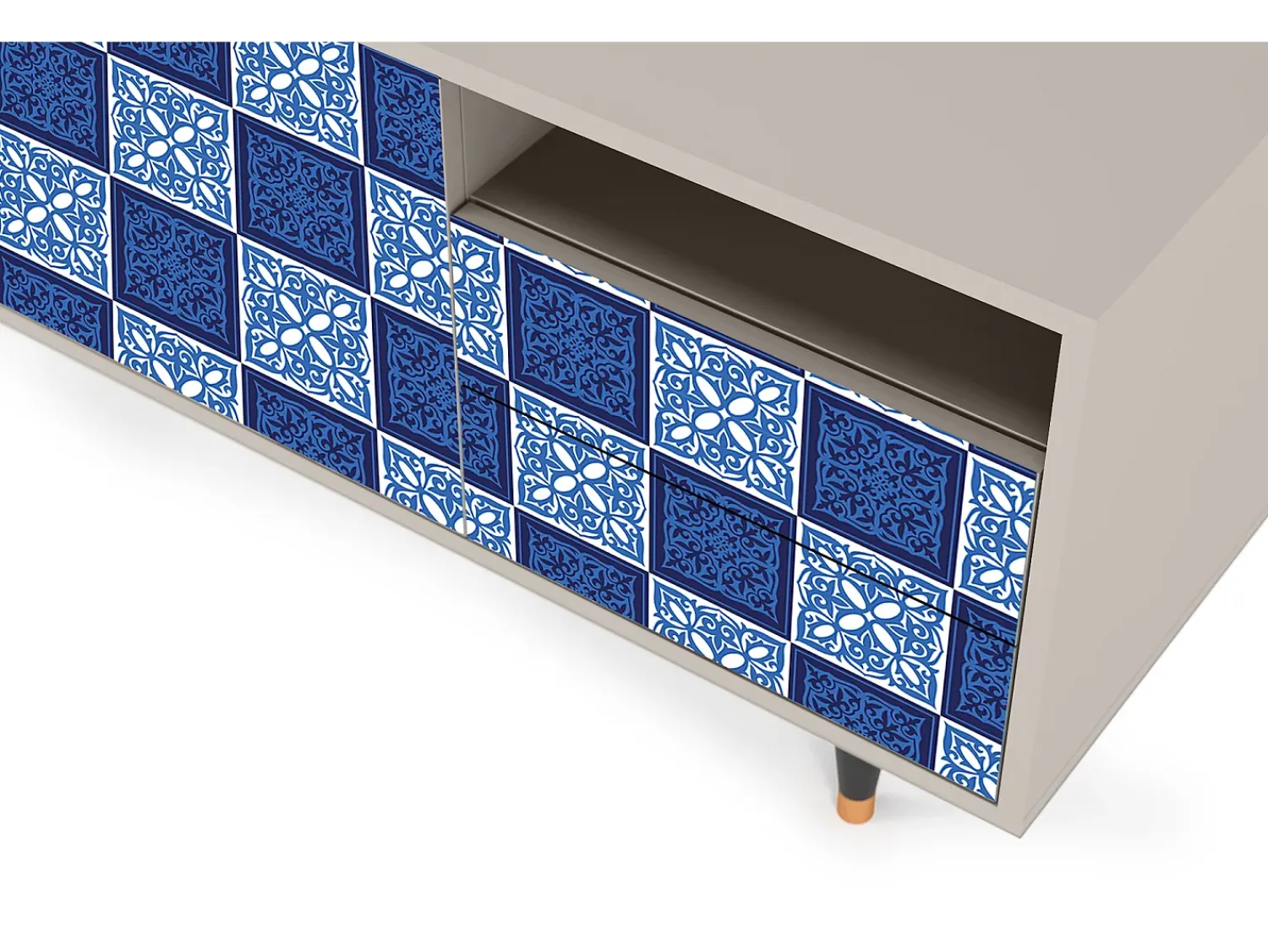 Móvel De Tv| Mueble de TV - 125х56х41 cm - T7 - Light Path, Areia Bege