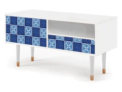 Móvel De Tv| Mueble de TV - 115х59х48 cm - T3 - Light Path, Branco Bege