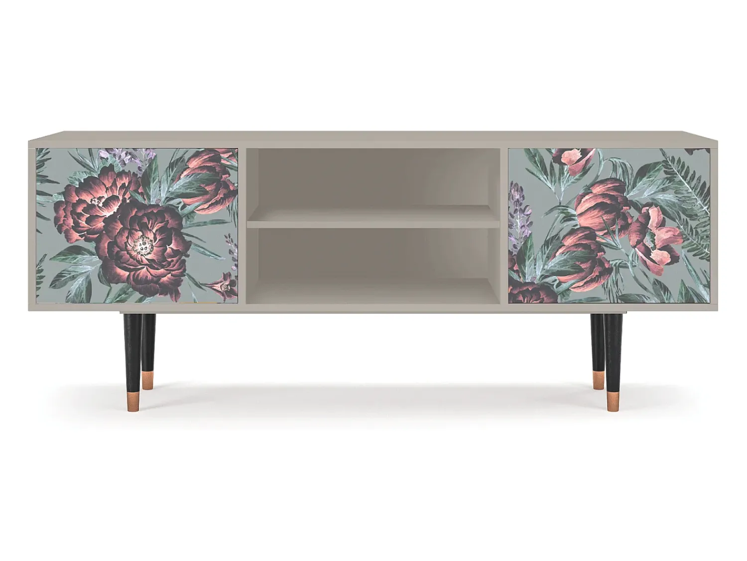Mueble de TV - 170х69х48 cm - T2 - Light Peonies, Areia Bege