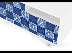 Móvel De Tv| Mueble de TV - 125х56х41 cm - T7 - Light Path, Branco Bege