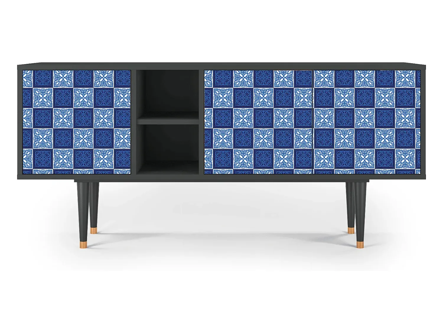 Móvel De Tv| Mueble de TV - 150х69х41 cm - T5 - Light Path, Antracite Cinza antracite