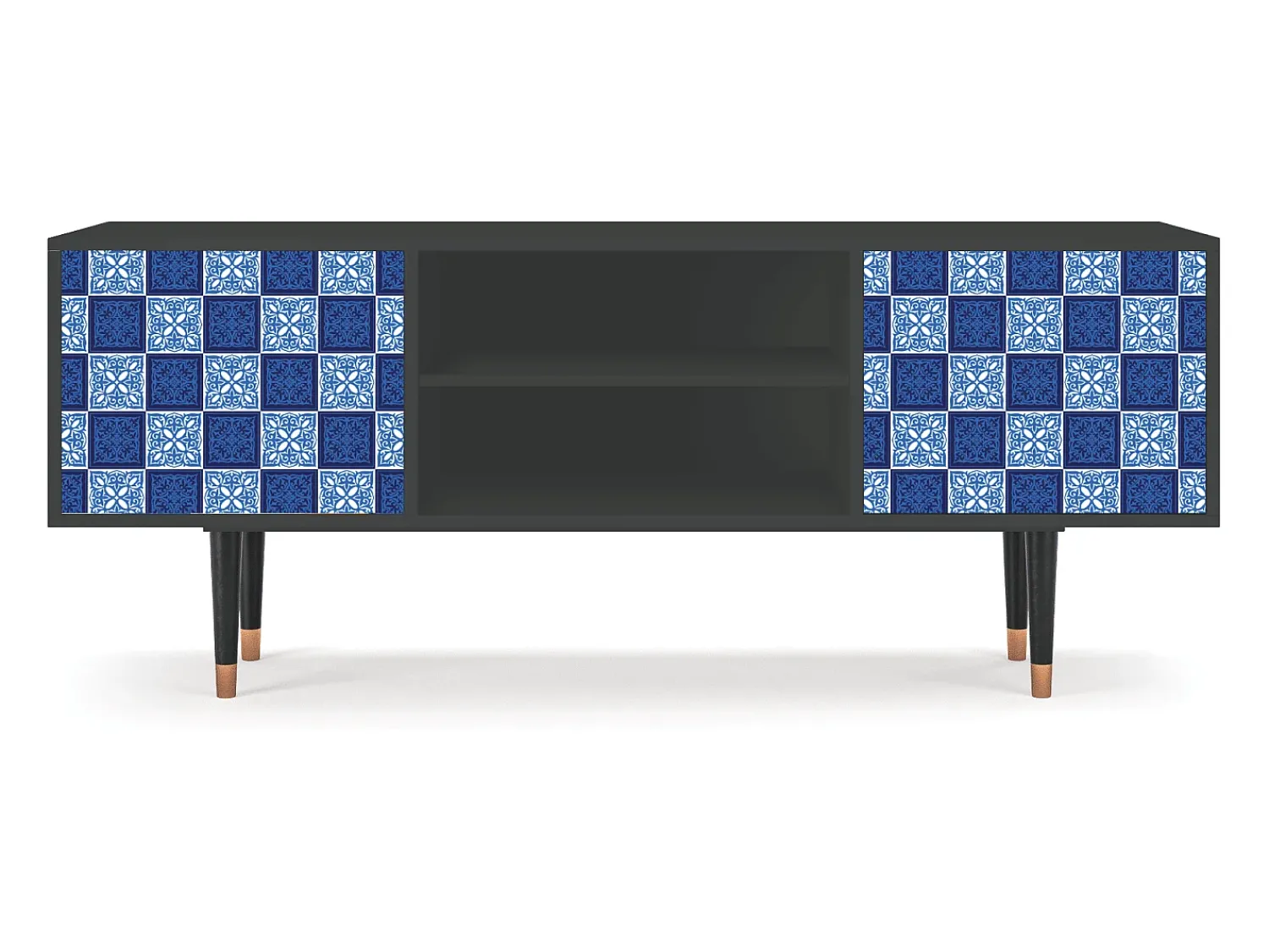 Outlet Mueble de TV - 170х69х48 cm - T2 - Light Path, Antracite Cinza antracite
