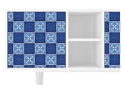 Móvel De Tv* Mueble de TV - 150х69х41 cm - T5 - Light Path, Branco Bege
