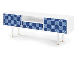 Móvel De Tv* Mueble de TV - 170х59х41 cm - T6 - Light Path, Branco Bege