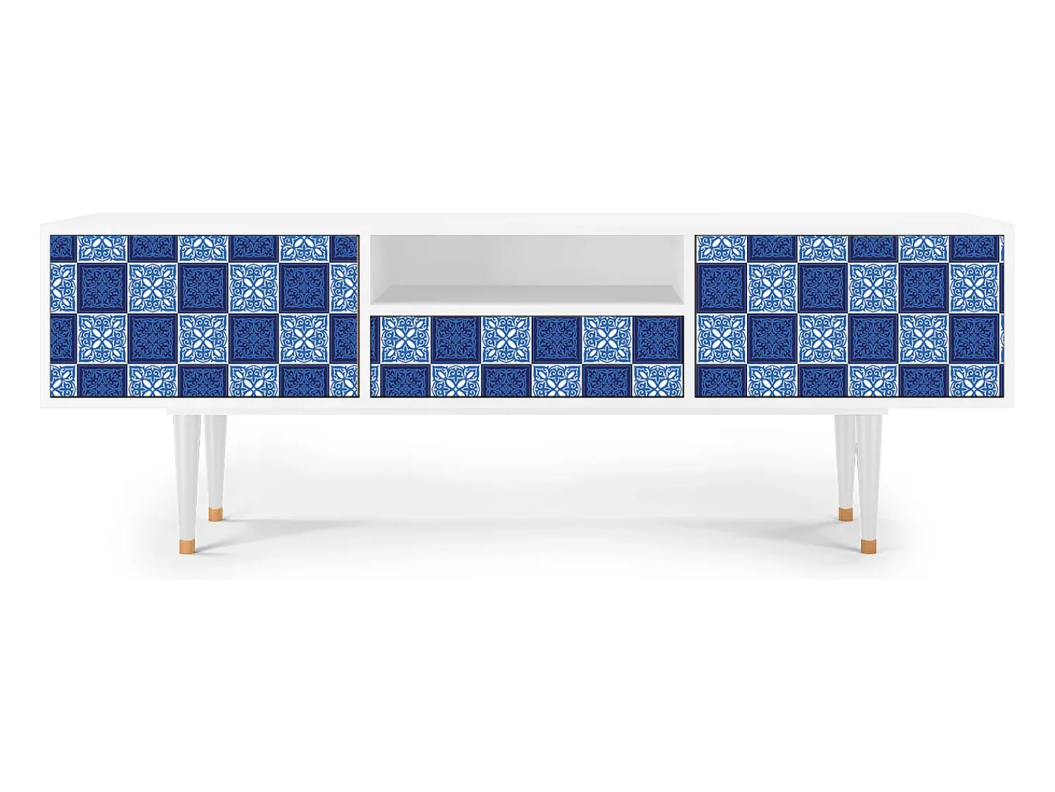 Móvel De Tv* Mueble de TV - 170х59х41 cm - T6 - Light Path, Branco Bege