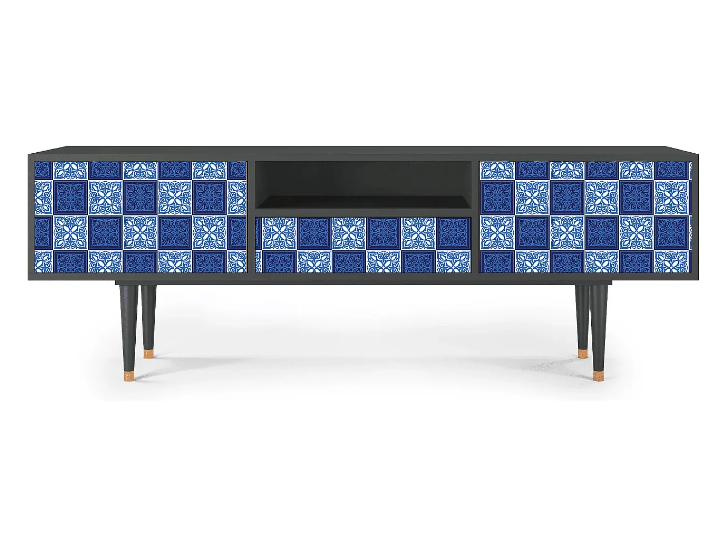Móvel De Tv* Mueble de TV - 170х59х41 cm - T6 - Light Path, Antracite Cinza antracite