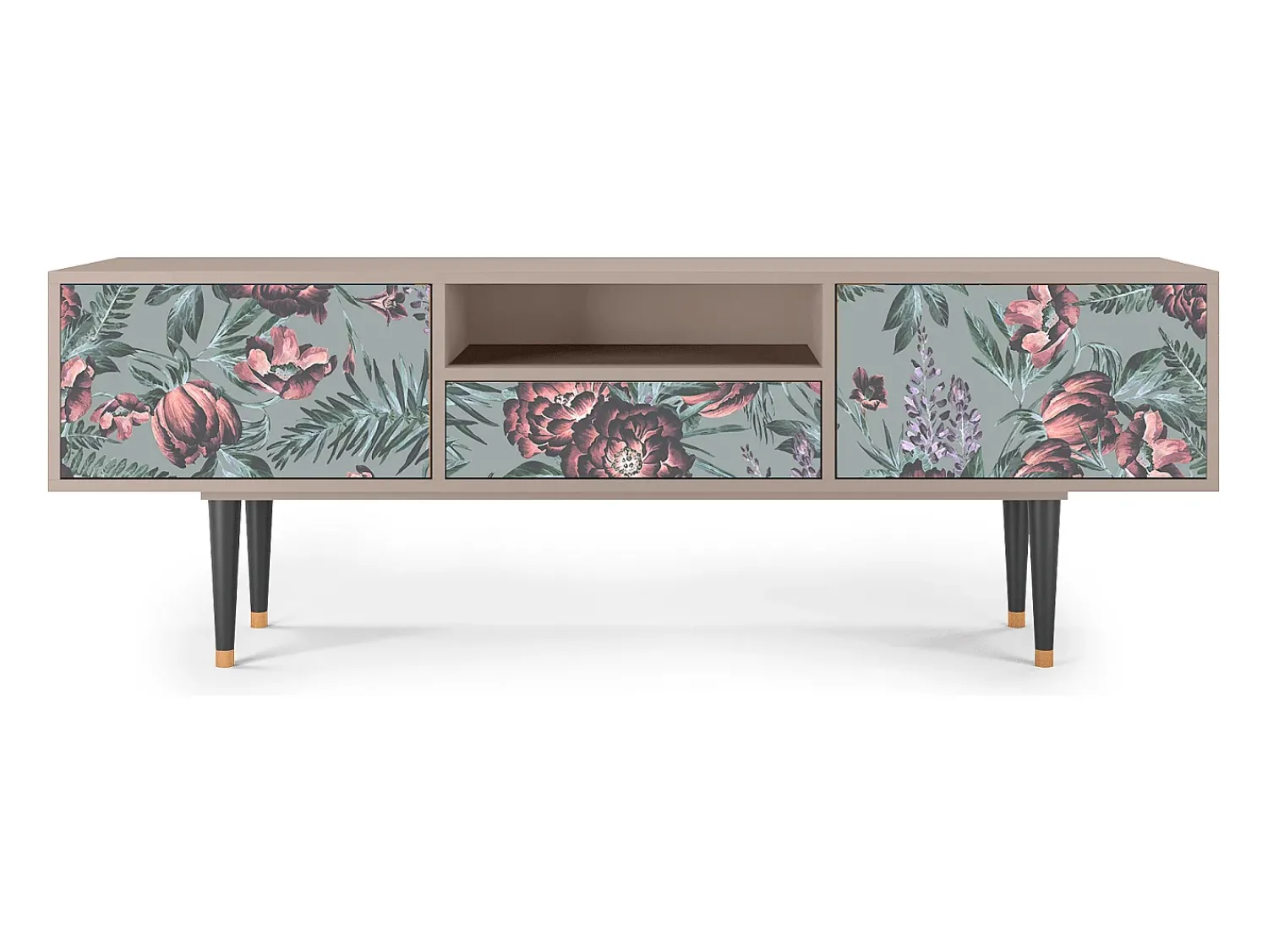 Mueble de TV - 170х59х41 cm - T6 - Light Peonies, Latte^ Móvel De Tv