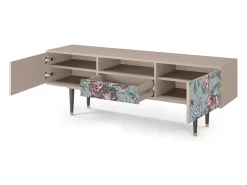 Mueble de TV - 170х59х41 cm - T6 - Light Peonies, Latte^ Móvel De Tv