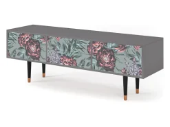 Discount Mueble de TV - 170х59х48 cm - T4 - Light Peonies, Cinza Cinzento