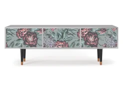 Discount Mueble de TV - 170х59х48 cm - T4 - Light Peonies, Cinza Cinzento