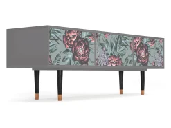 Discount Mueble de TV - 170х59х48 cm - T4 - Light Peonies, Cinza Cinzento