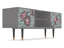 New Mueble de TV - 170х69х48 cm - T2 - Light Peonies, Cinza Cinzento