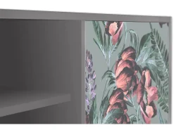 New Mueble de TV - 170х69х48 cm - T2 - Light Peonies, Cinza Cinzento