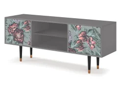New Mueble de TV - 170х69х48 cm - T2 - Light Peonies, Cinza Cinzento