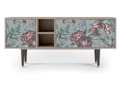 Móvel De Tv| Mueble de TV - 150х69х41 cm - T5 - Light Peonies, Latte Bege