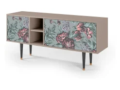 Móvel De Tv| Mueble de TV - 150х69х41 cm - T5 - Light Peonies, Latte Bege
