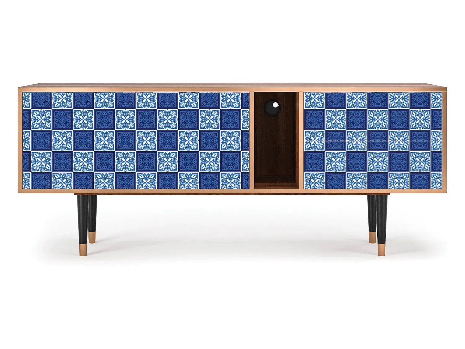 Outlet Mueble de TV - 170х69х48 cm - T1 - Light Path, Nogueira Castanho