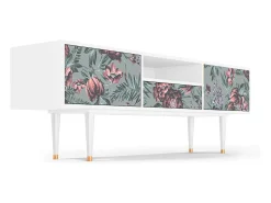 Discount Mueble de TV - 170х59х41 cm - T6 - Light Peonies, Branco Bege