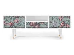Discount Mueble de TV - 170х59х41 cm - T6 - Light Peonies, Branco Bege