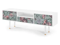 Discount Mueble de TV - 170х59х41 cm - T6 - Light Peonies, Branco Bege