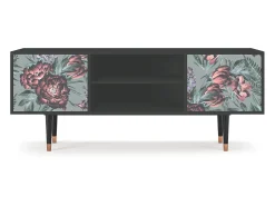 Móvel De Tv| Mueble de TV - 170х69х48 cm - T2 - Light Peonies, Antracite Cinza antracite