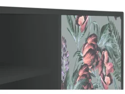 Móvel De Tv| Mueble de TV - 170х69х48 cm - T2 - Light Peonies, Antracite Cinza antracite