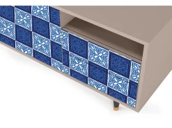 Mueble de TV - 125х56х41 cm - T7 - Light Path, Latte Bege
