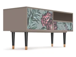 Móvel De Tv* Mueble de TV - 115х59х48 cm - T3 - Light Peonies, Latte Bege