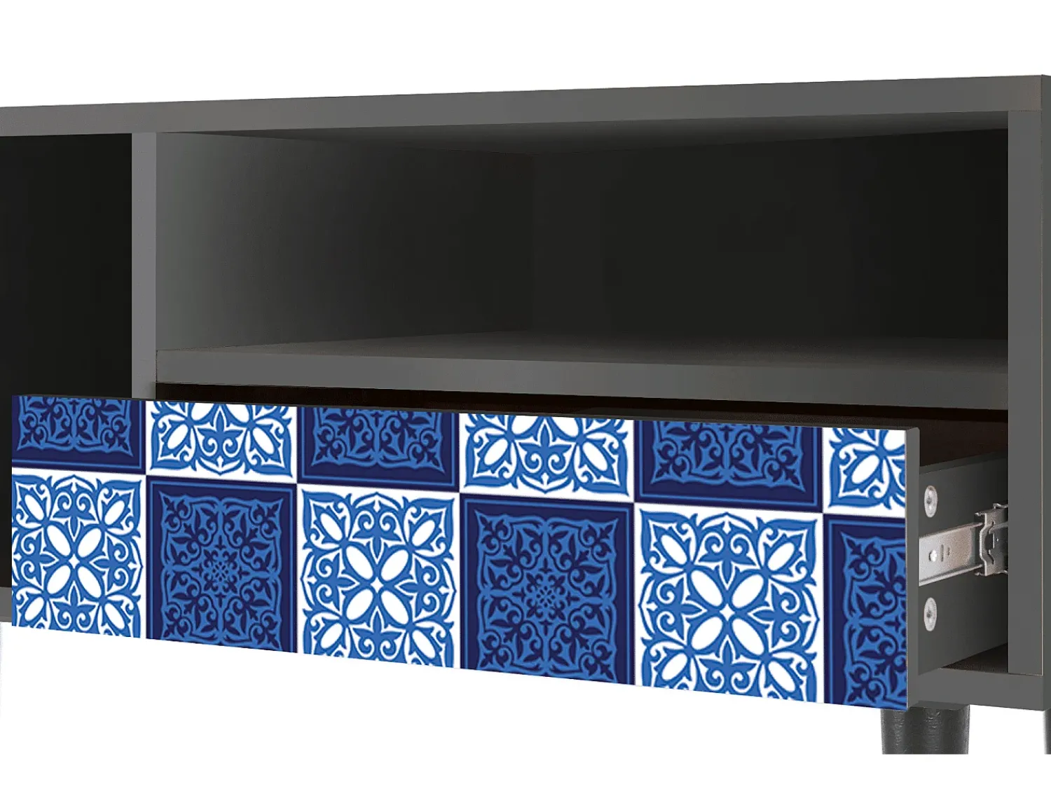 Móvel De Tv* Mueble de TV - 115х59х48 cm - T3 - Light Path, Antracite Cinza antracite