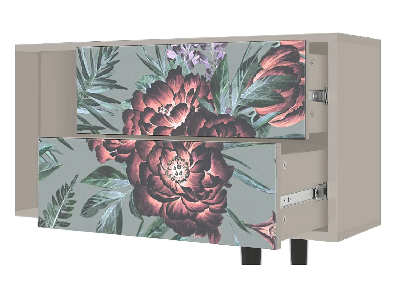 Mueble de TV - 170х69х48 cm - T1 - Light Peonies, Areia^ Móvel De Tv
