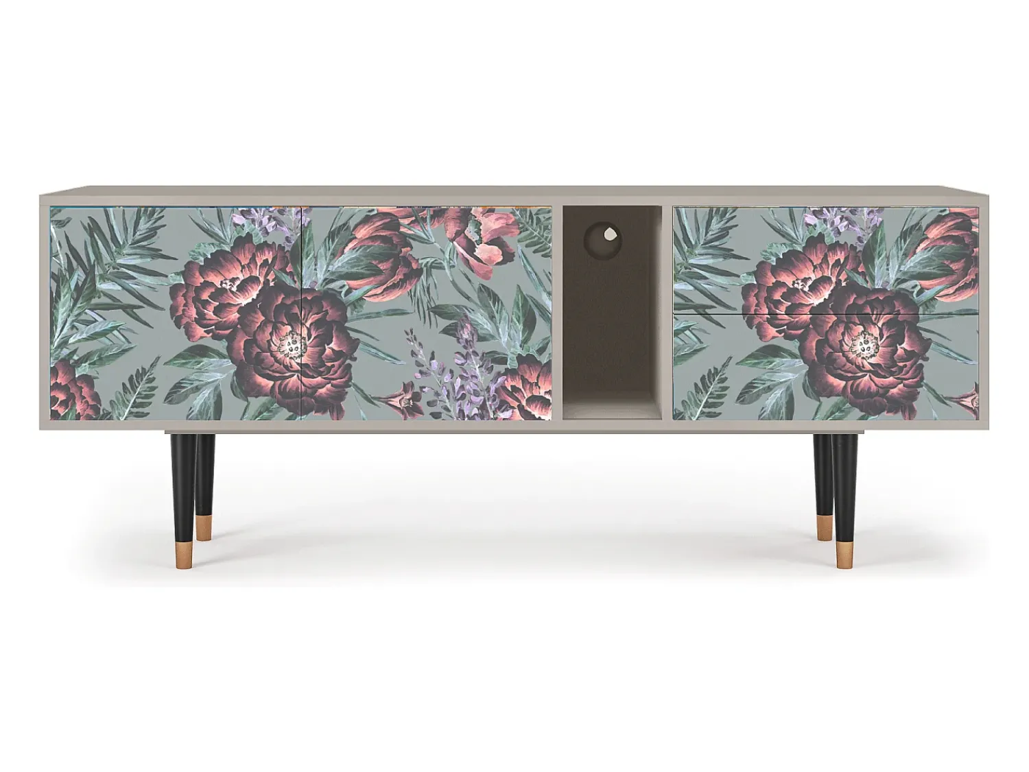Mueble de TV - 170х69х48 cm - T1 - Light Peonies, Areia^ Móvel De Tv