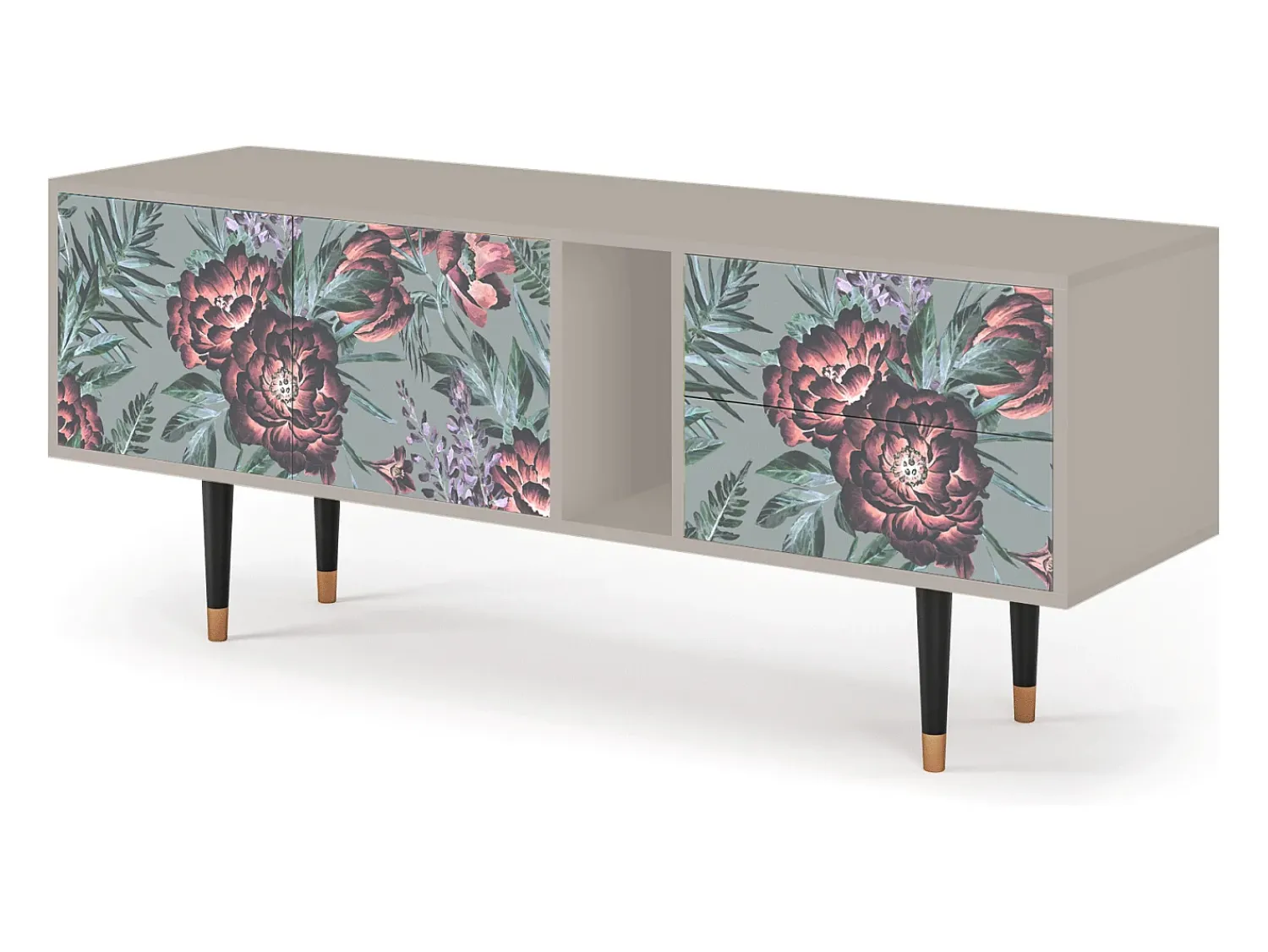 Mueble de TV - 170х69х48 cm - T1 - Light Peonies, Areia^ Móvel De Tv