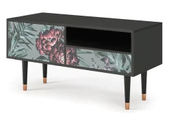 Discount Mueble de TV - 115х59х48 cm - T3 - Light Peonies, Antracite Cinza antracite