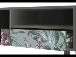 Discount Mueble de TV - 115х59х48 cm - T3 - Light Peonies, Antracite Cinza antracite