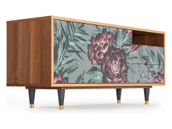 Sale Mueble de TV - 125х56х41 cm - T7 - Light Peonies, Nogueira Castanho