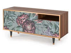 Sale Mueble de TV - 125х56х41 cm - T7 - Light Peonies, Nogueira Castanho