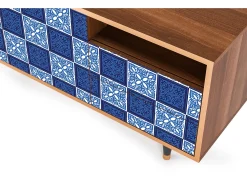 Mueble de TV - 125х56х41 cm - T7 - Light Path, Nogueira Castanho