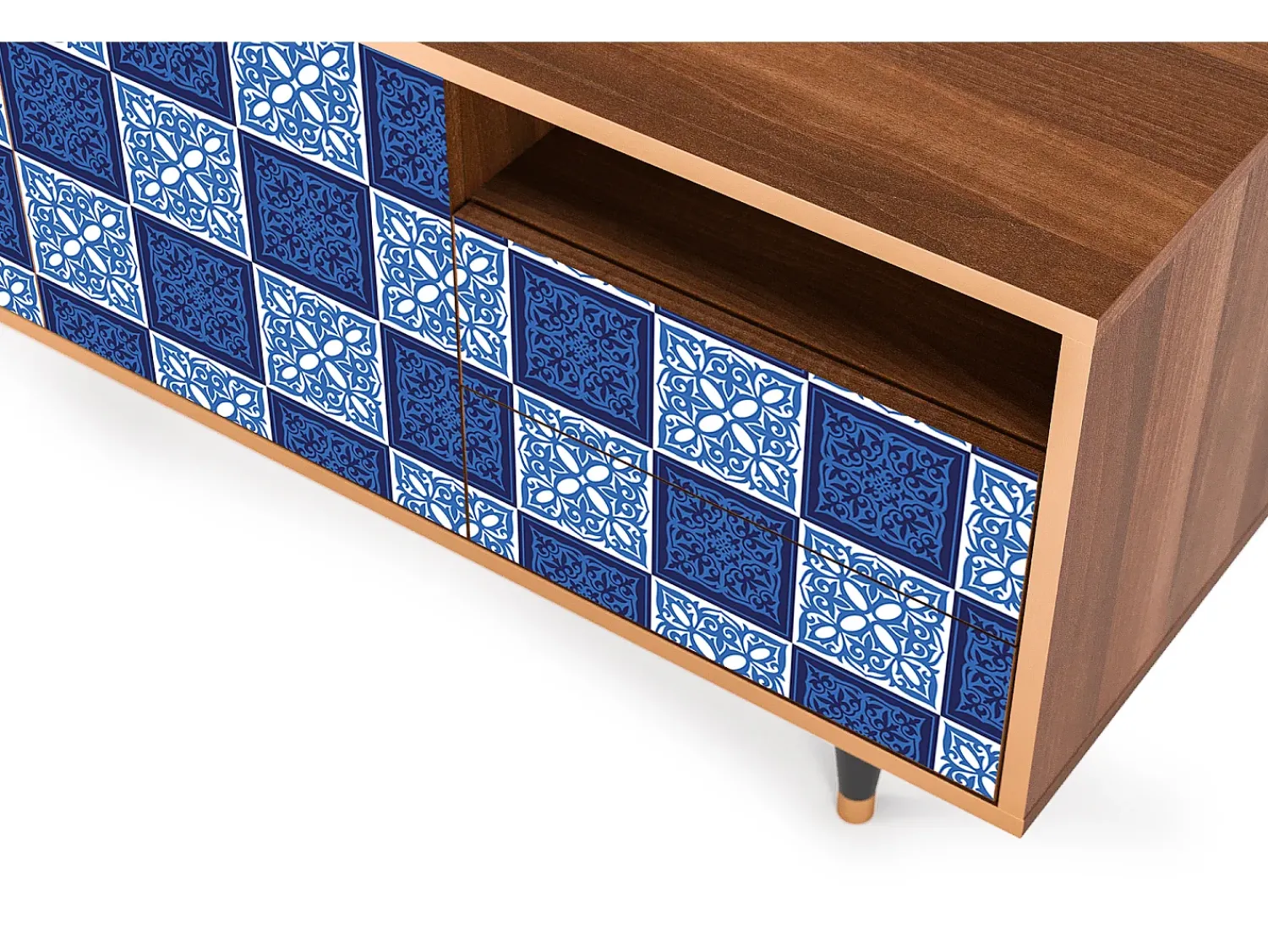 Mueble de TV - 125х56х41 cm - T7 - Light Path, Nogueira Castanho