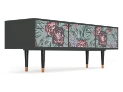 Online Mueble de TV - 170х59х48 cm - T4 - Light Peonies, Antracite Cinza antracite