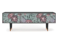 Online Mueble de TV - 170х59х48 cm - T4 - Light Peonies, Antracite Cinza antracite