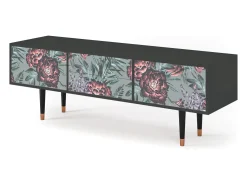 Online Mueble de TV - 170х59х48 cm - T4 - Light Peonies, Antracite Cinza antracite