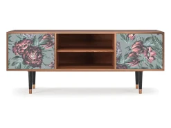 Móvel De Tv* Mueble de TV - 170х69х48 cm - T2 - Light Peonies, Nogueira Castanho