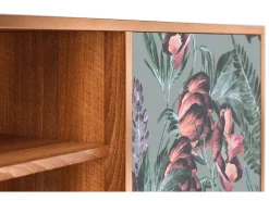Móvel De Tv* Mueble de TV - 170х69х48 cm - T2 - Light Peonies, Nogueira Castanho