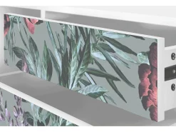 Móvel De Tv* Mueble de TV - 170х59х48 cm - T4 - Light Peonies, Branco Bege