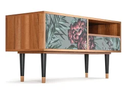 Mueble de TV - 115х59х48 cm - T3 - Light Peonies, Nogueira^ Móvel De Tv