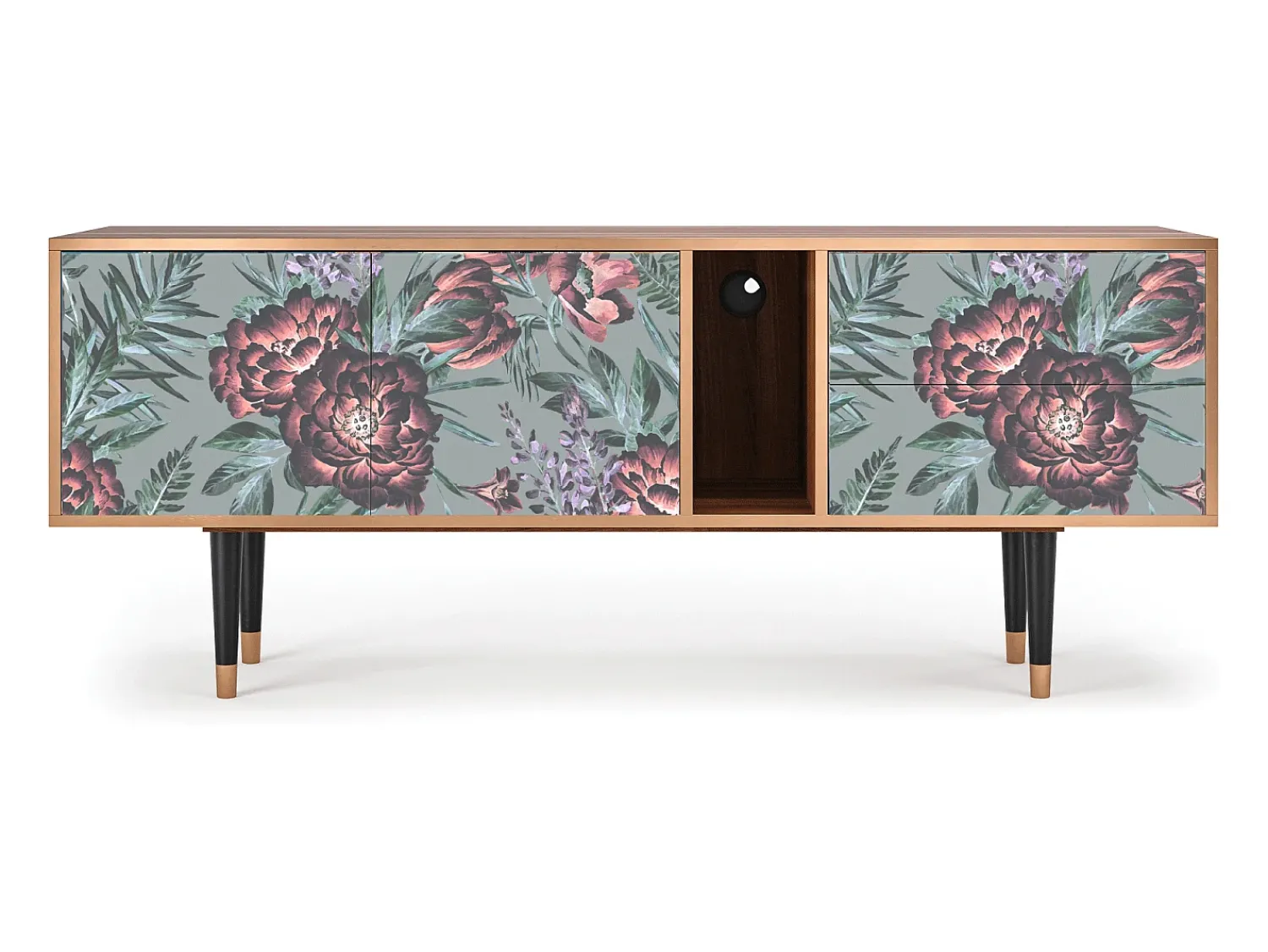 Best Mueble de TV - 170х69х48 cm - T1 - Light Peonies, Nogueira Castanho