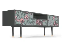 New Mueble de TV - 170х59х41 cm - T6 - Light Peonies, Antracite Cinza antracite